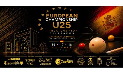 COMING SOON: U25 3-CUSHION CHAMPIONSHIP IN LOS ALCAZARES